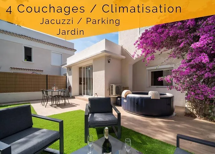 Le Bougainvillier-Jacuzzi Jardin Clim Wifi Parking