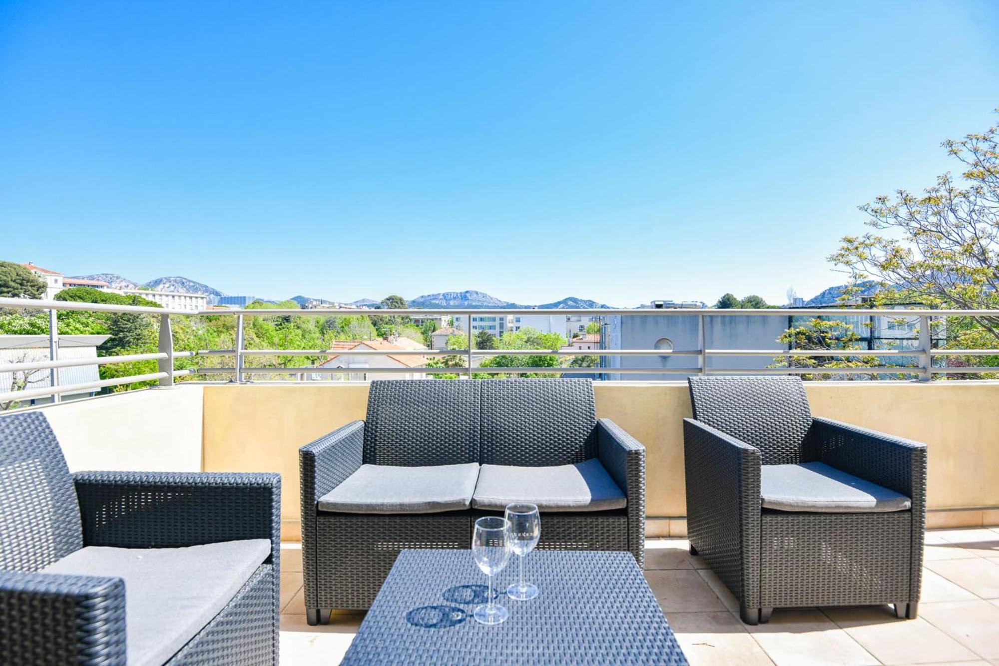 Les Terrasses Borely - Bel 1 Ch Avec Clim Apartment