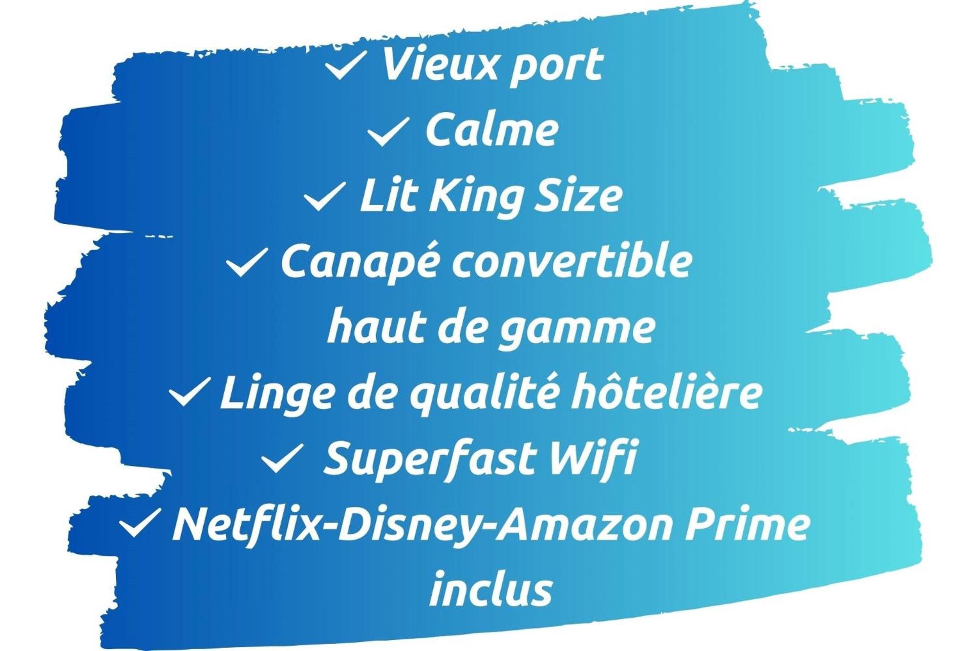 Fada - Sud Passion - Vieux Port - Calme - Linge De Qualité - Lit King Size - Fibre * Marseille